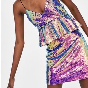 Zara Multicolored Sequin Dress